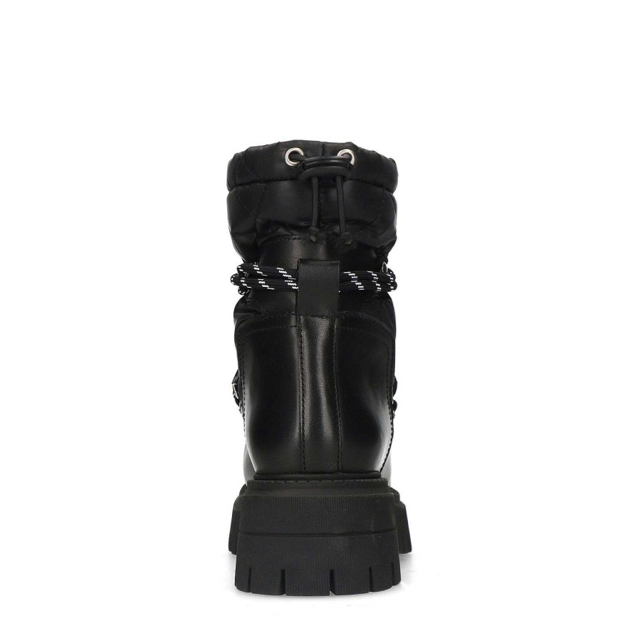 Sacha Padded Lace-Up Ankle Boots - Black