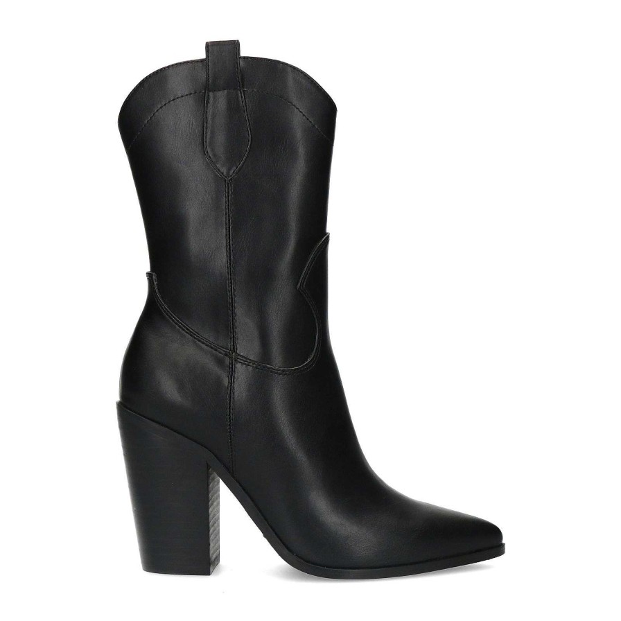 Sacha Low Cowboy Boots - Black