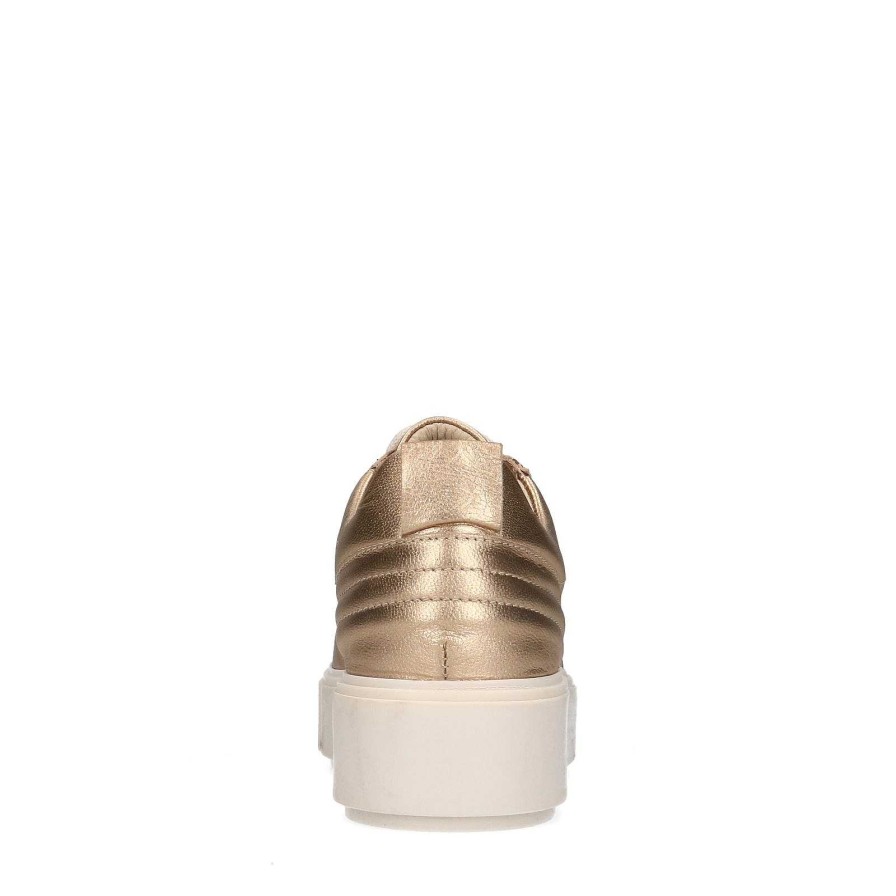 Sacha Metallic Leather Sneakers - Gold