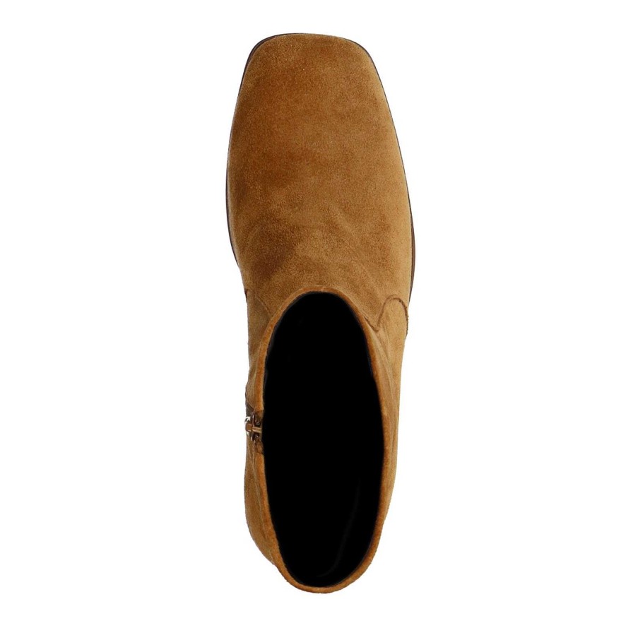 Sacha Suede Ankle Boots With Platform - Brown