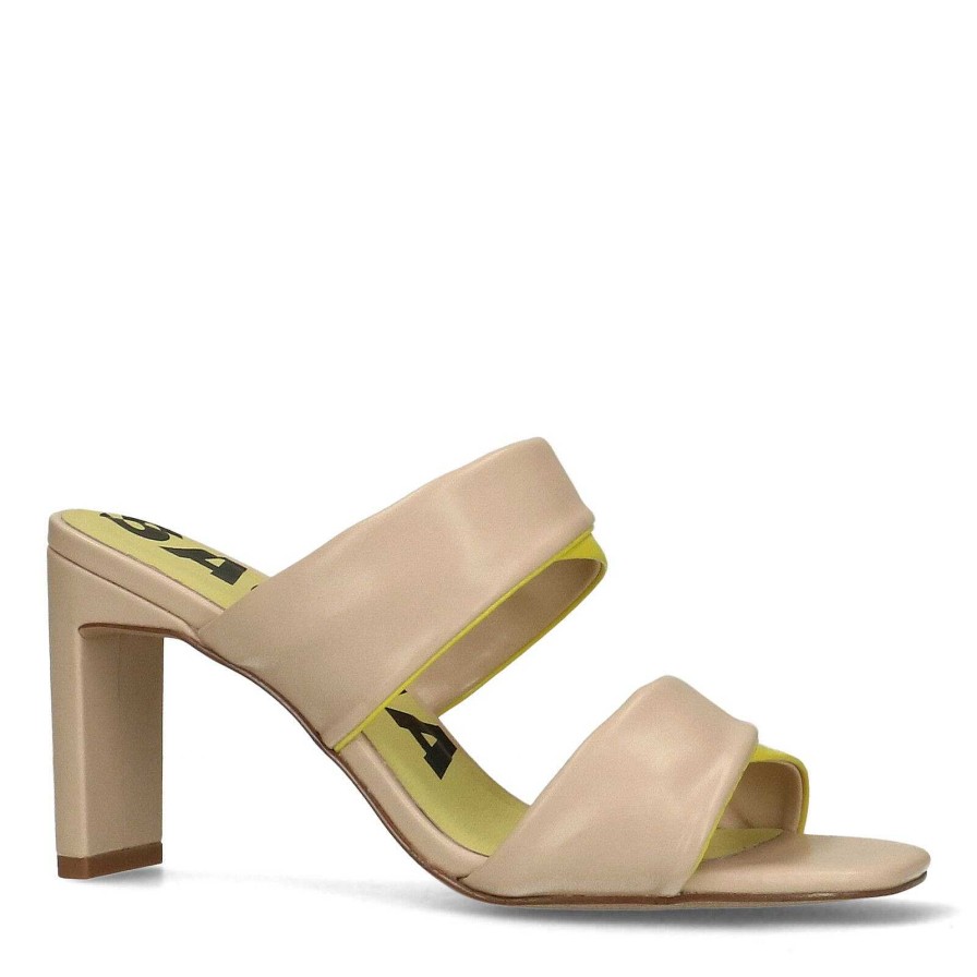 Sacha Mules With Details - Beige