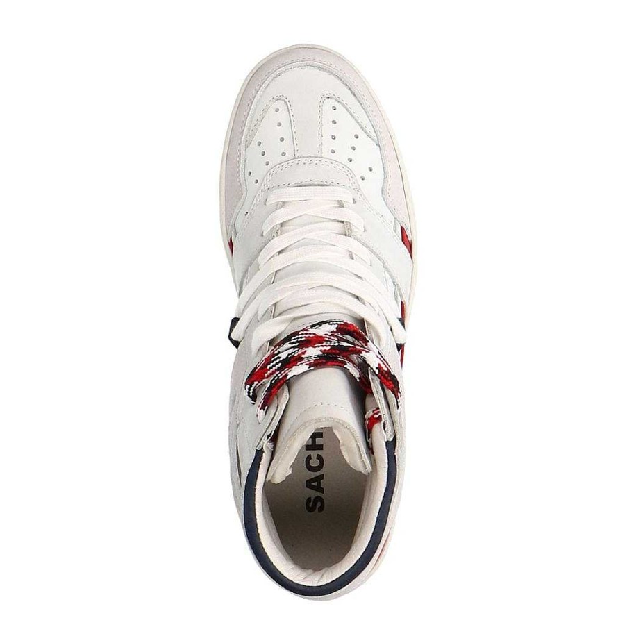 Sacha Nubuck High Top Sneakers - White