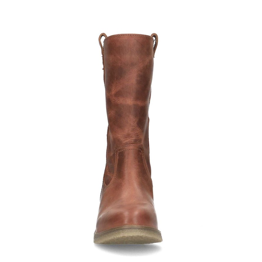 Sacha Leather Ankle Boots - Brown