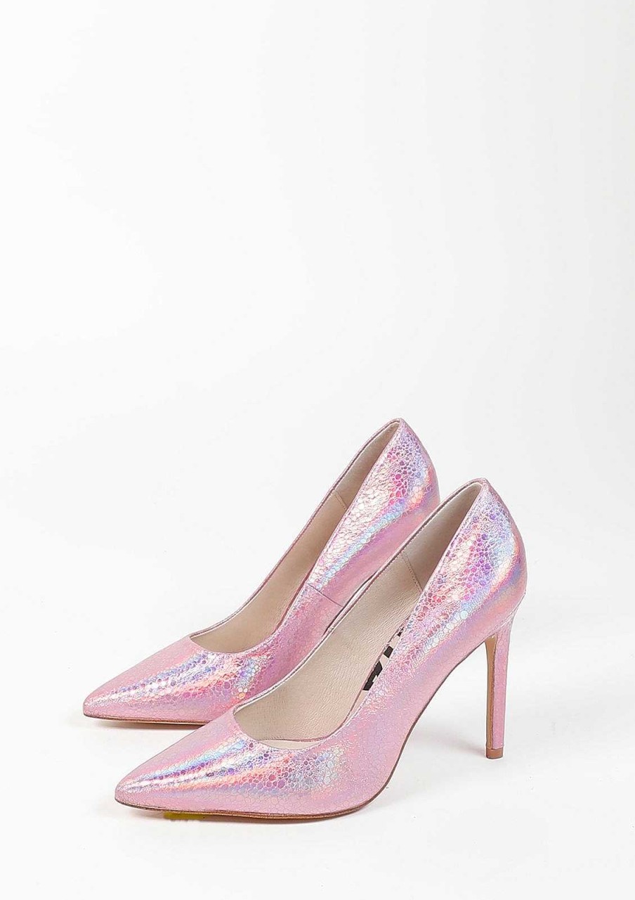 Sacha Metallic Glitter Pumps - Pink