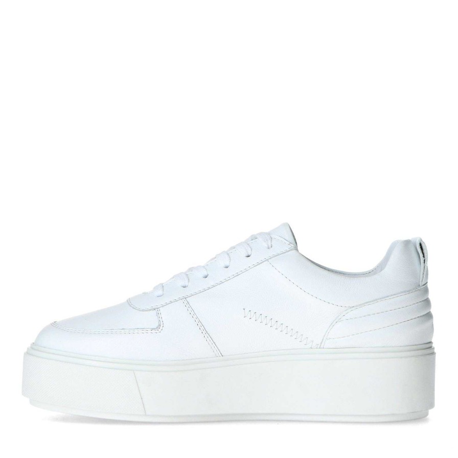 Sacha Leather Sneakers With Platform Sole - White