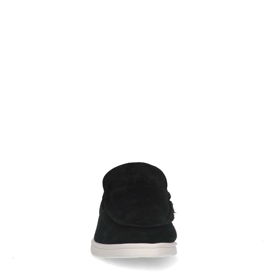 Sacha Suede Loafers - Black