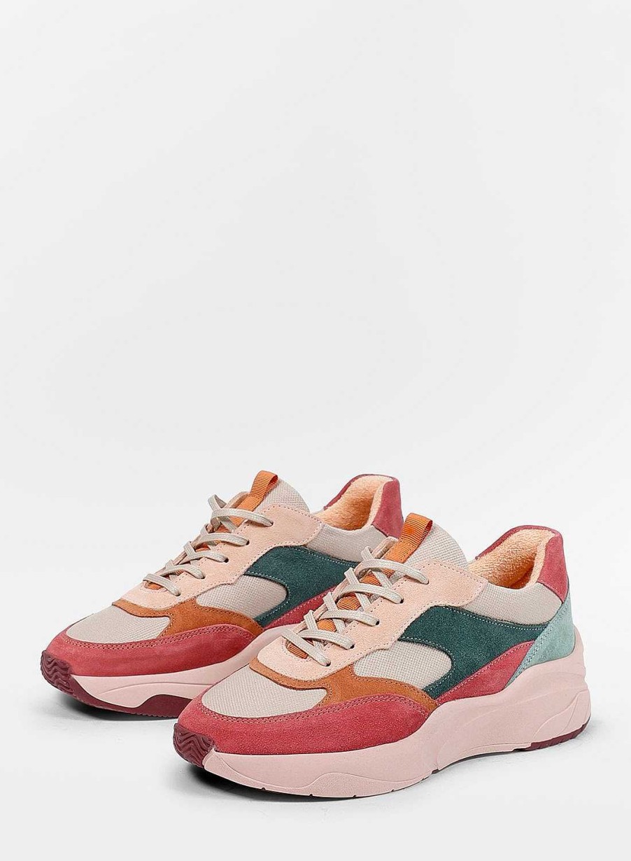 Sacha Multicolor Suede Sneakers - Pink