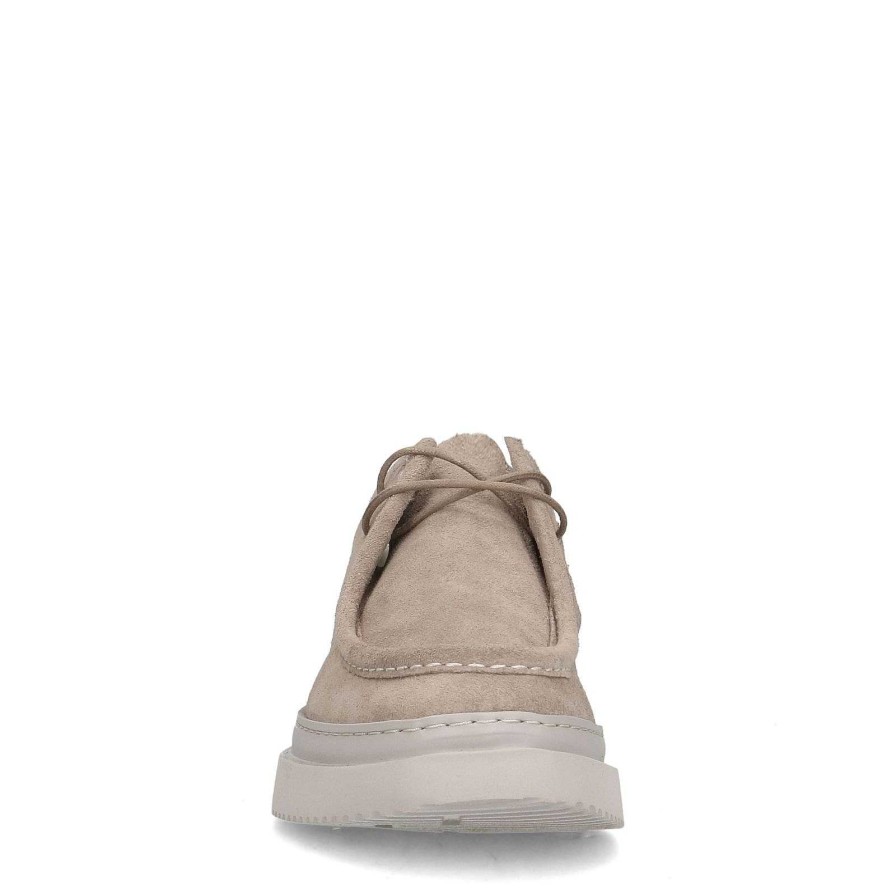Sacha Suede Lace-Up Shoes - Beige