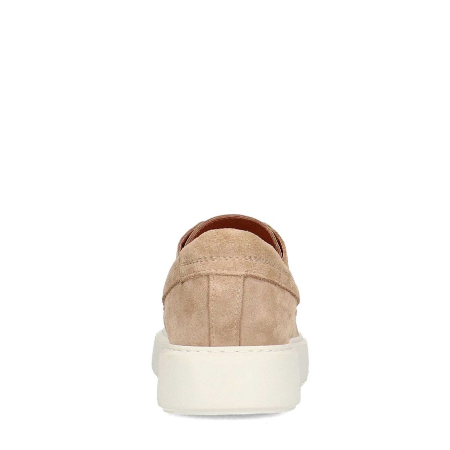Sacha Suede Lace-Up Shoes - Beige
