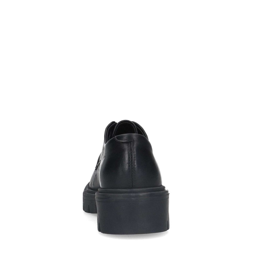 Sacha Lace-Up Leather Shoes - Black