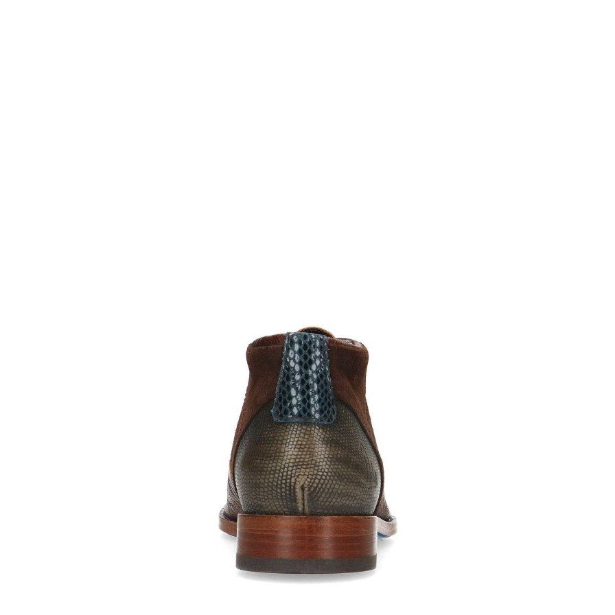 Sacha Rehab Salvador Zig Zag Lace-Up Shoes - Brown