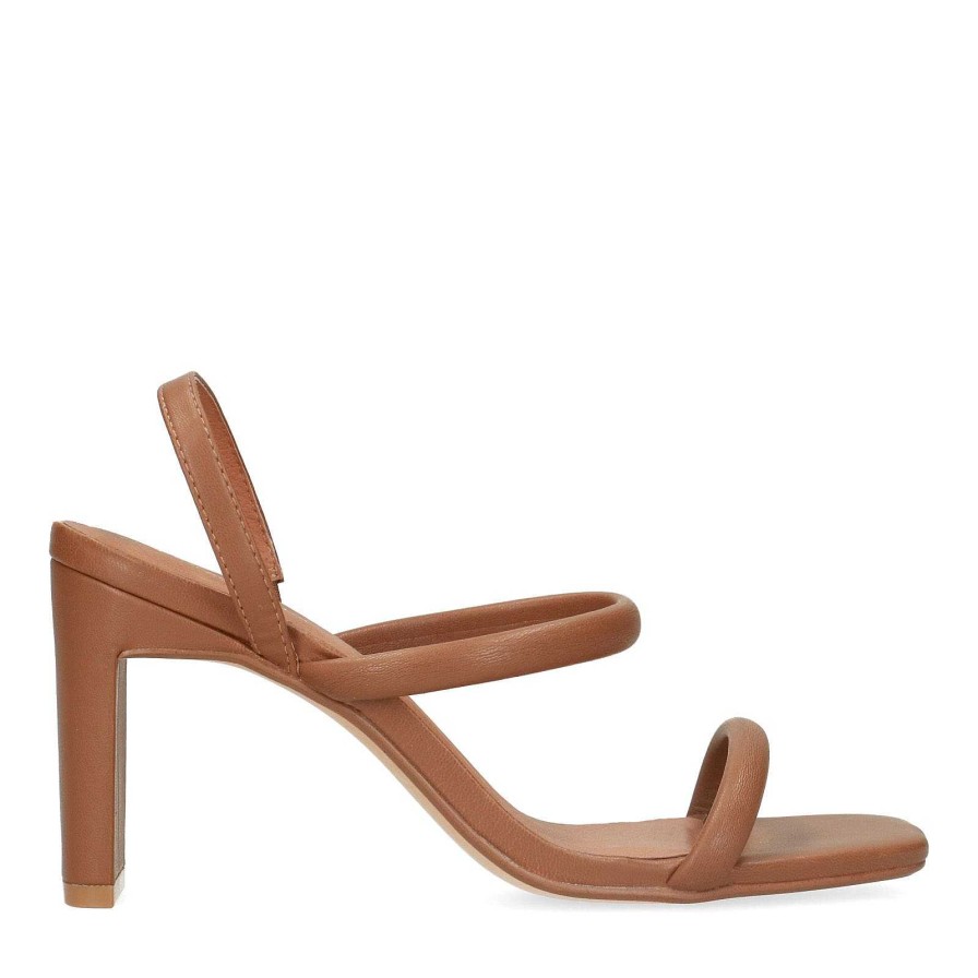 Sacha Straight Heel Mules - Brown