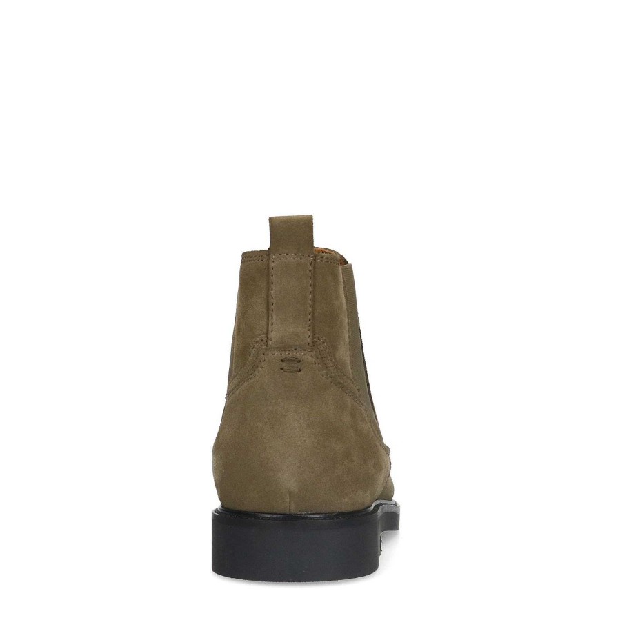 Sacha Suede Chelsea Boots - Khaki