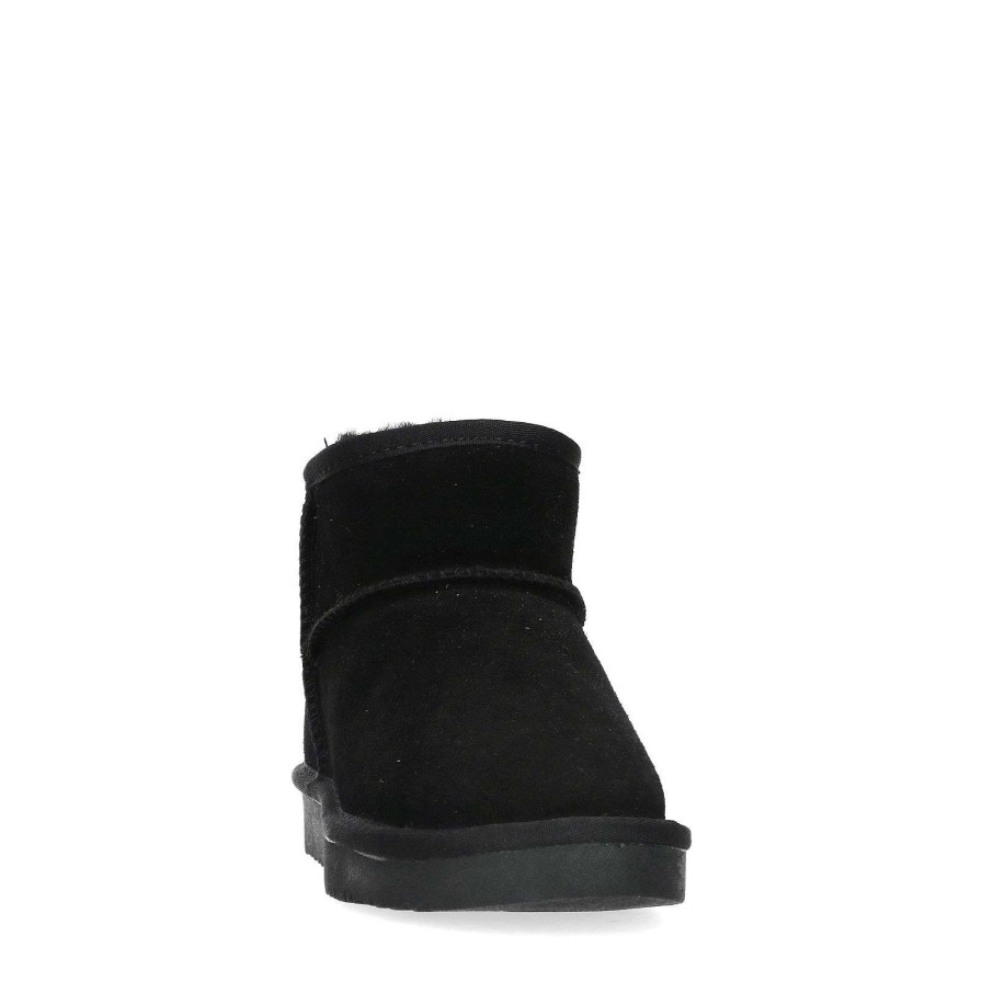 Sacha Low Suede Ankle Boots With Wool - Black