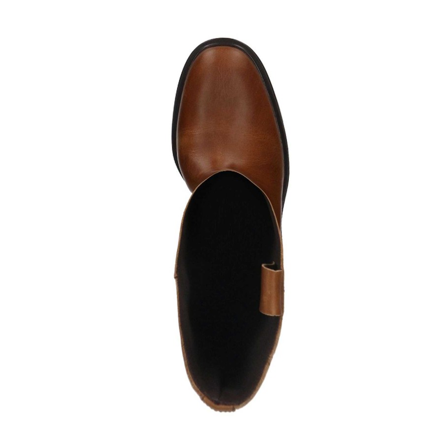 Sacha High Leather Boots - Brown