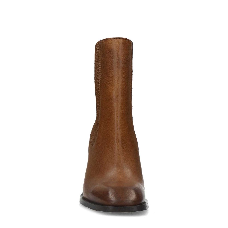 Sacha Heeled Chelsea Boots - Brown