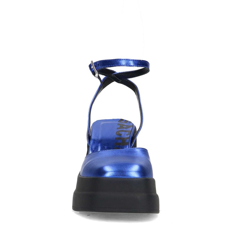 Sacha Metallic Pumps With Platform Sole - Blue