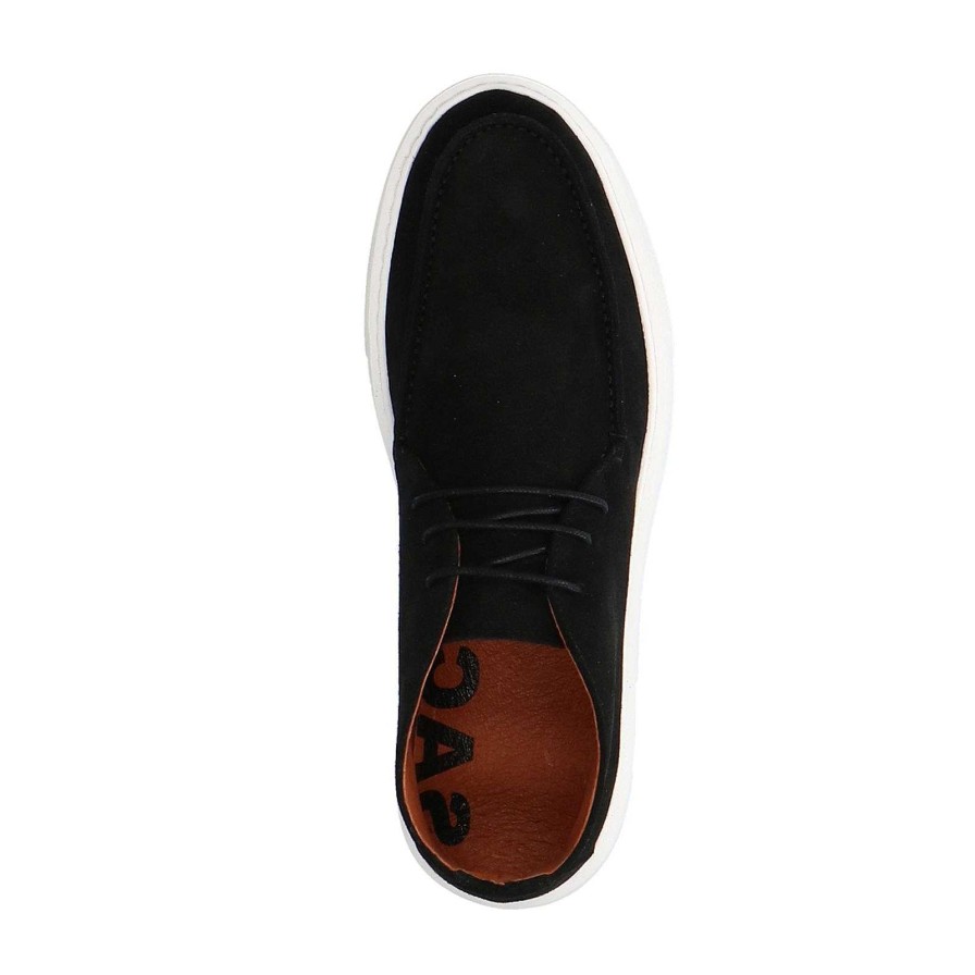 Sacha Suede Lace-Up Ankle Boots - Black