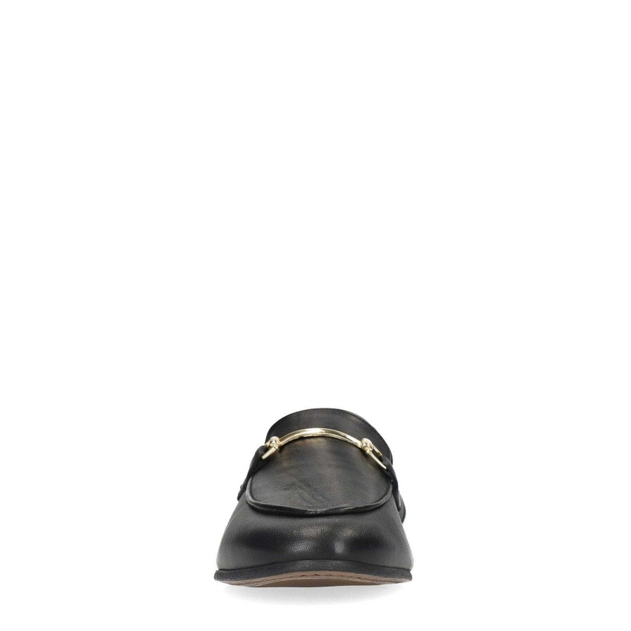 Sacha Leather Loafers With Buckle - Black