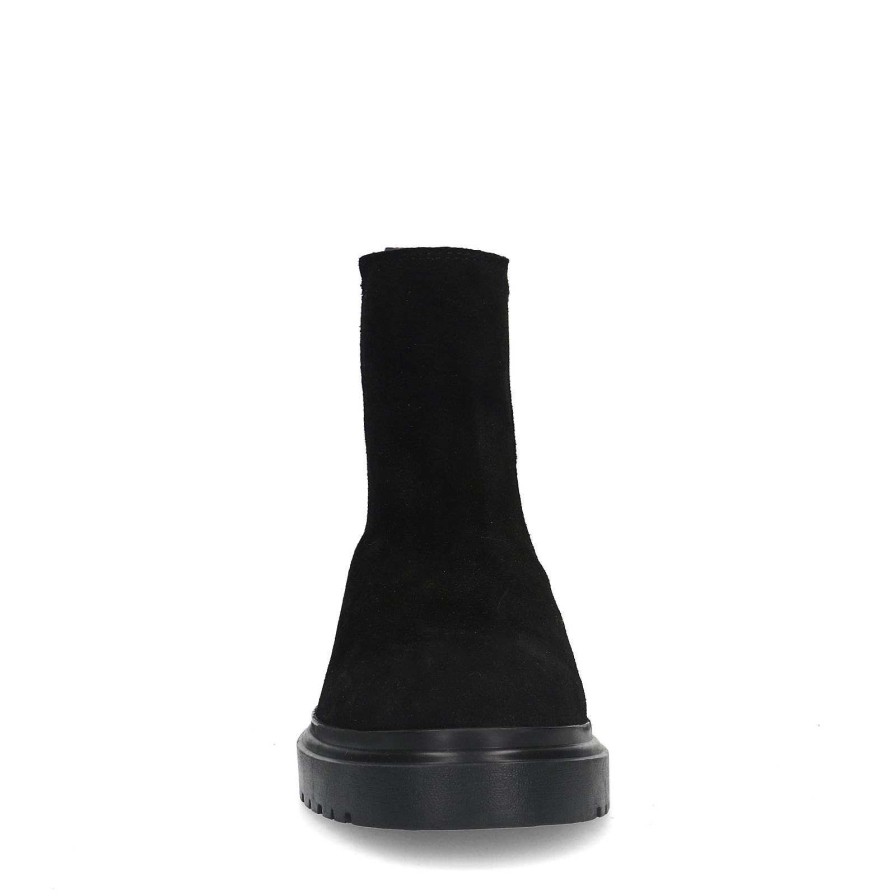 Sacha Suede Chelsea Boots - Black