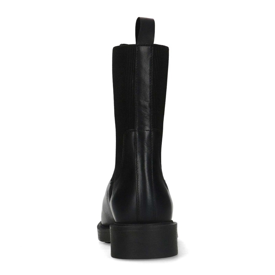 Sacha Leather Chelsea Boots - Black