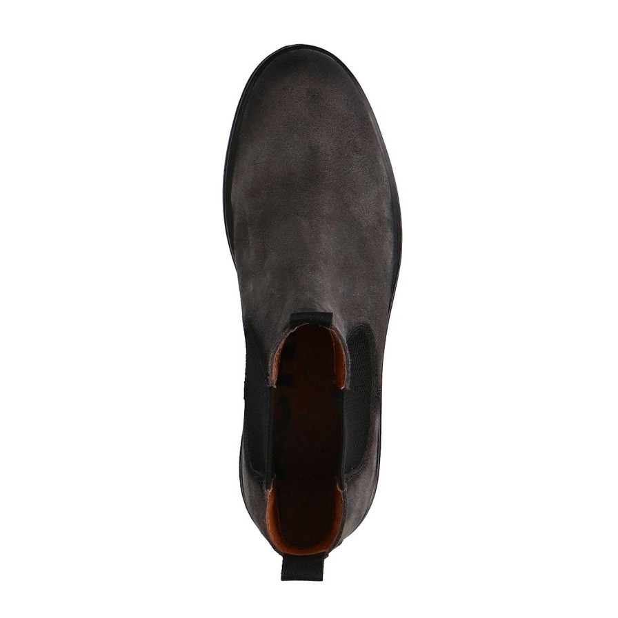 Sacha Suede Chelsea Boots - Dark Gray