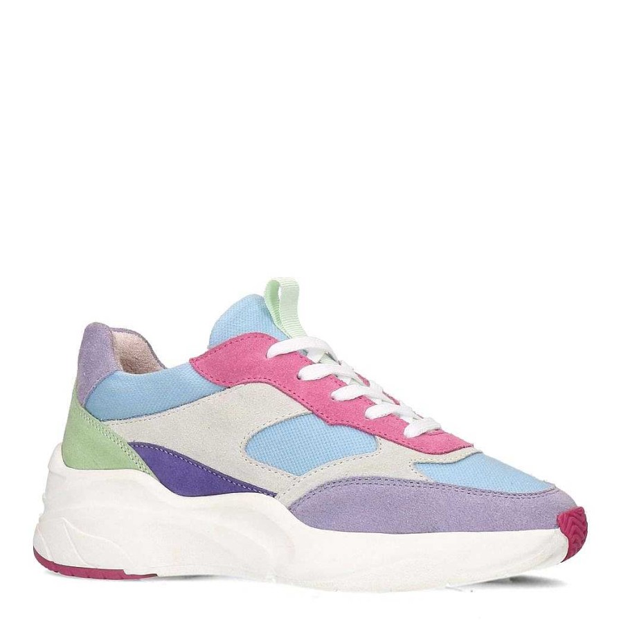 Sacha Multicolor Suede Sneakers - Blue